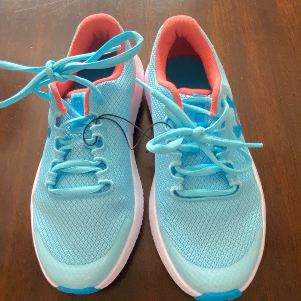 Under Armour Kids Turquoise and Coral Sneakers